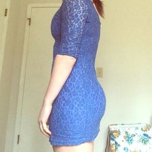 Gorgeous blue lace mini dress